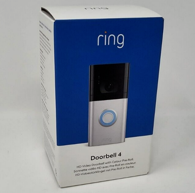Ring Video Doorbell 4 Überwachungskamera nickel matt