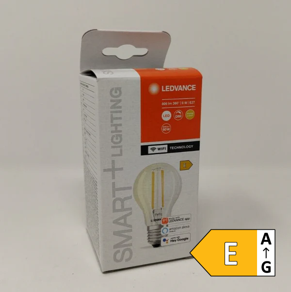 LEDVANCE E27 WiFi LED Lampe warmweißes dimmbares Licht 6W wie 60W 2700K Filament