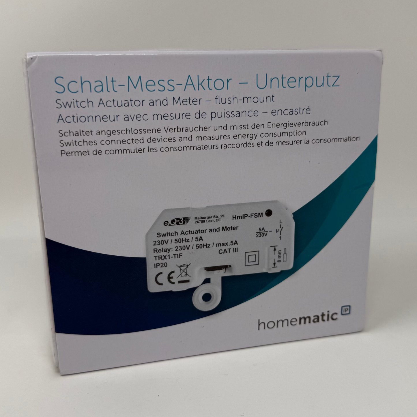 Homematic IP Smart Home Schalt-Mess-Aktor – Unterputz, HmIP-FSM 142721A0