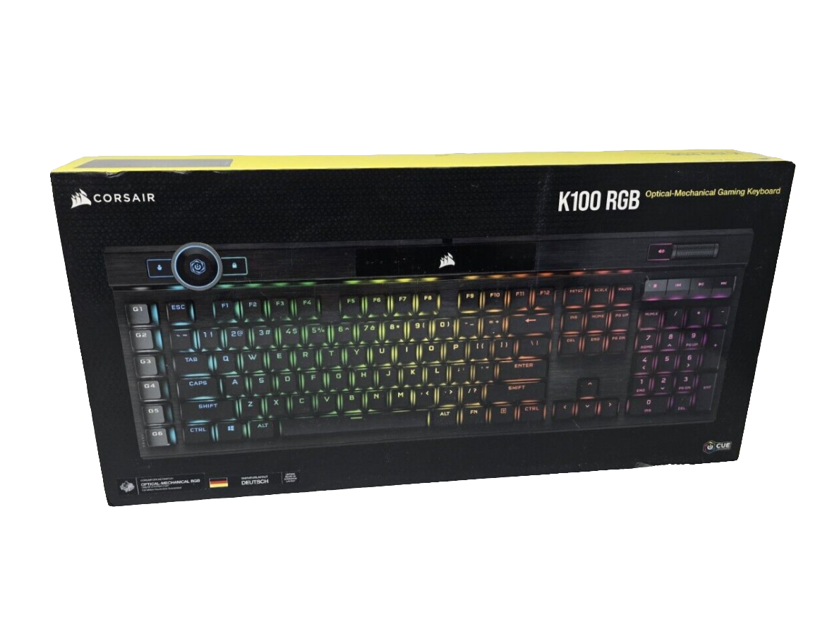 Corsair K100 RGB Mechanische Gaming Tastatur OPX Optical Switches QWERTZ Schwarz
