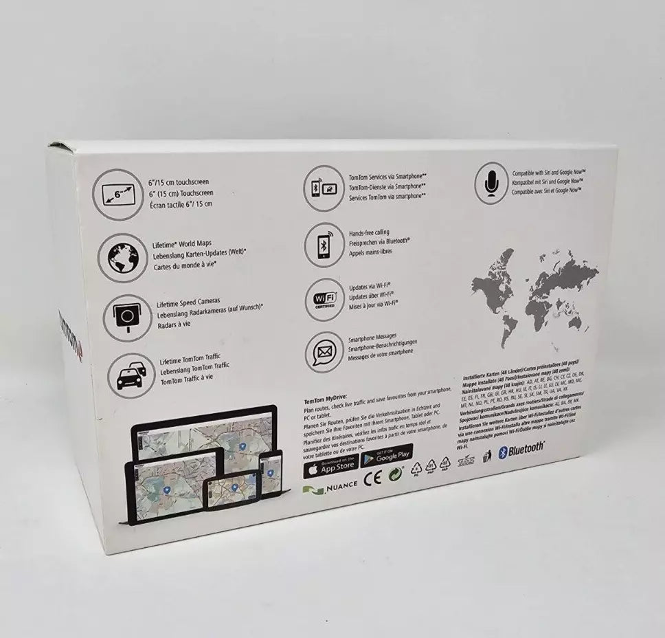 TomTom GO 620 6 Zoll Weltkarte PKW Navigation GPS Lifetime TMC HD-Traffic EU